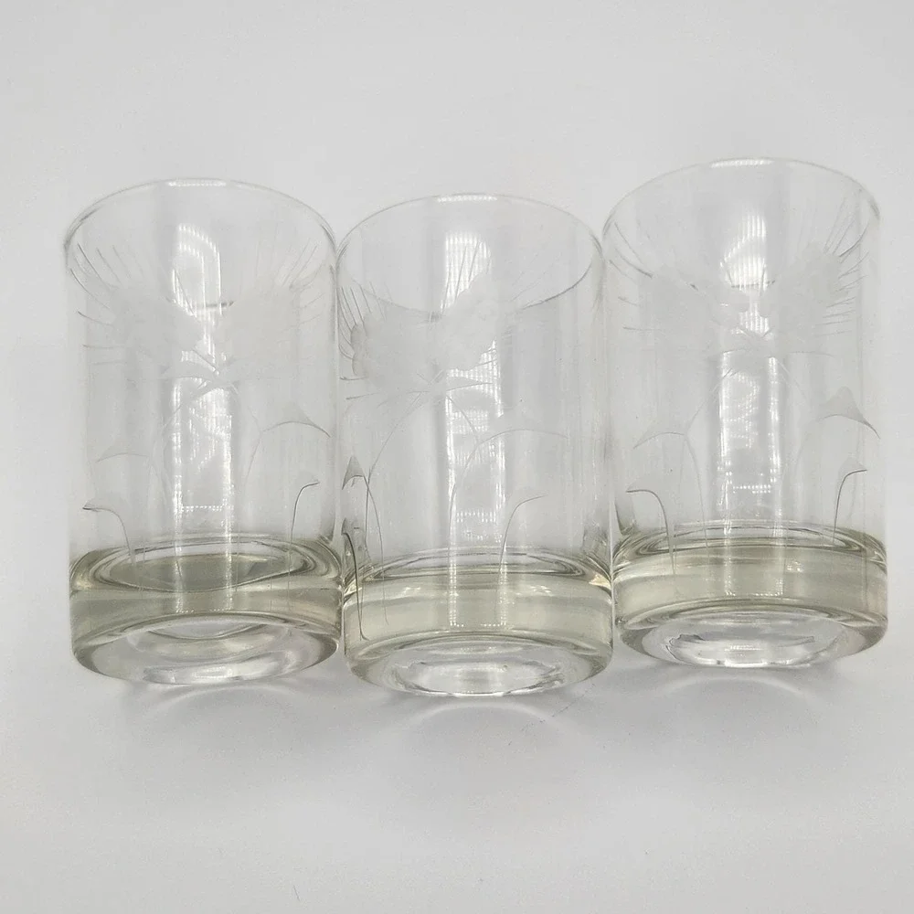 Vintage Javit Fine‎ Crystal, Clear Wheat Juice Glasses